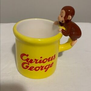 Curious George Mug VTG A Good Little Monkey Banana in Cup Vandor 1997